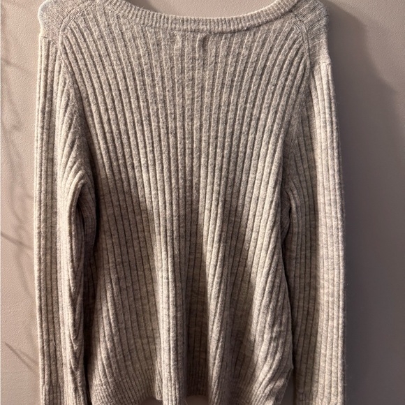 Light Gray Ribbed Sweater - Picture 2 of 2